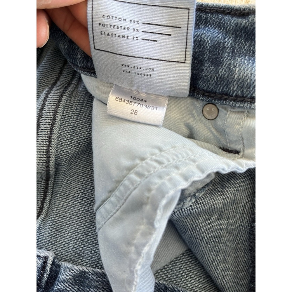 AYR The Pop Straight Leg Jeans Blue Stretch Denim Minimalist Capsule, Size 28 - Picture 6 of 7